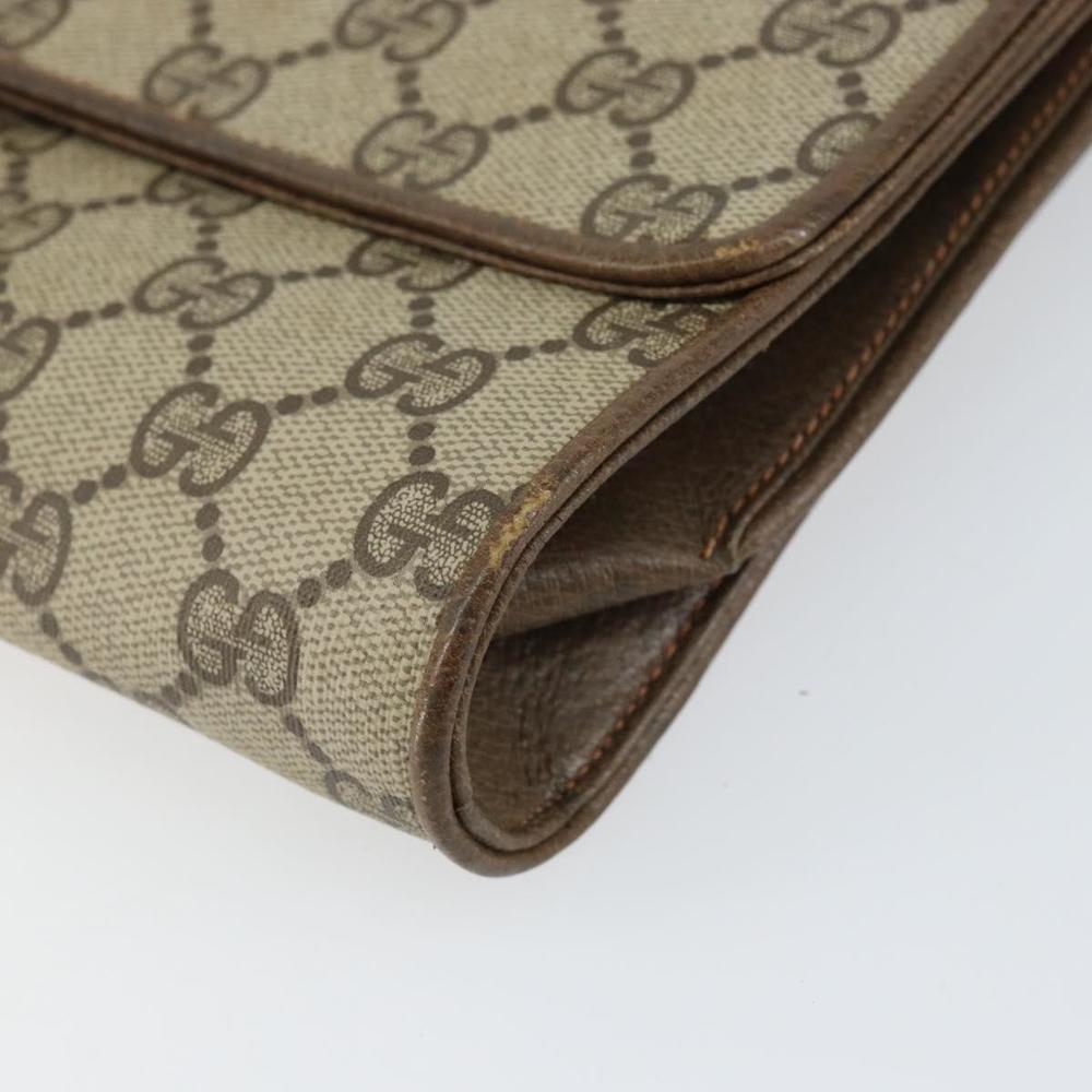 GUCCI GG Supreme Clutch Bag Beige Gold 89 02 050 Auth bs29617 - Picture 7 of 16